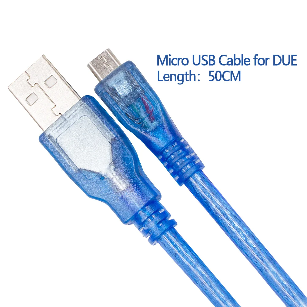 10 шт./лот 50 см Micro USB кабель для Arduino DUE R3 | Электронные компоненты и принадлежности