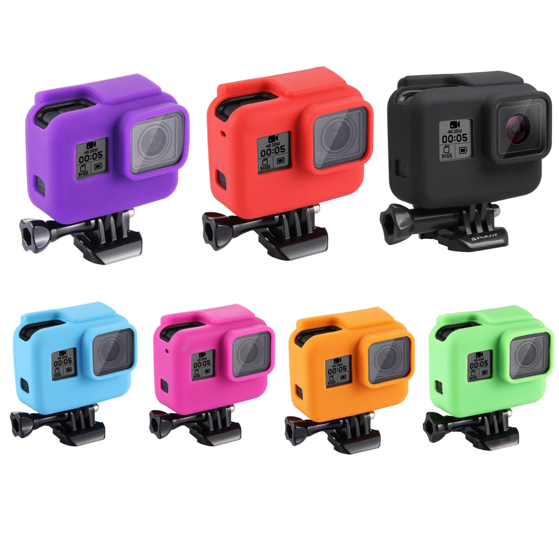 PULUZ для Go Pro Аксессуары Корпус крышка Мягкий силиконовый защитный чехол и боковая