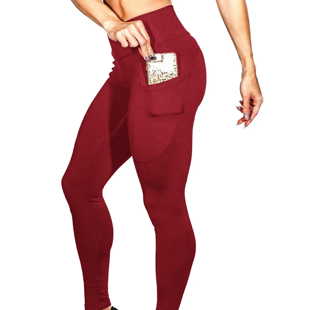 Женские леггинсы для тренировок KLV Solid Fitness Sports Gym Running Yoga Athletic Pants - спортивные брюки для йоги и бега #3.