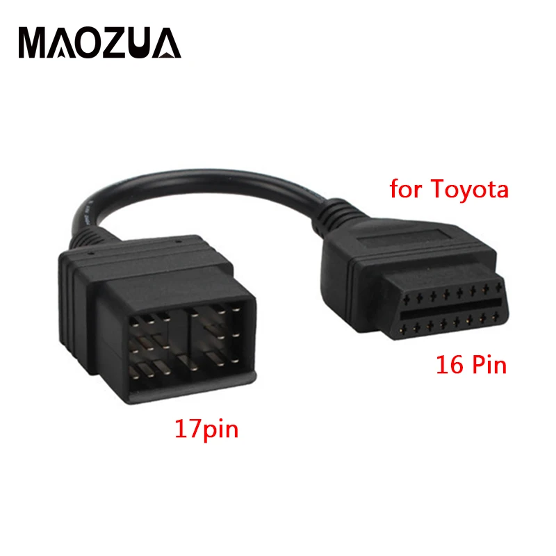 OBD2 разъем для T-o-y-o-t-a 17 Pin к 16 OBD адаптер кабель диагностический интерфейс OBDII