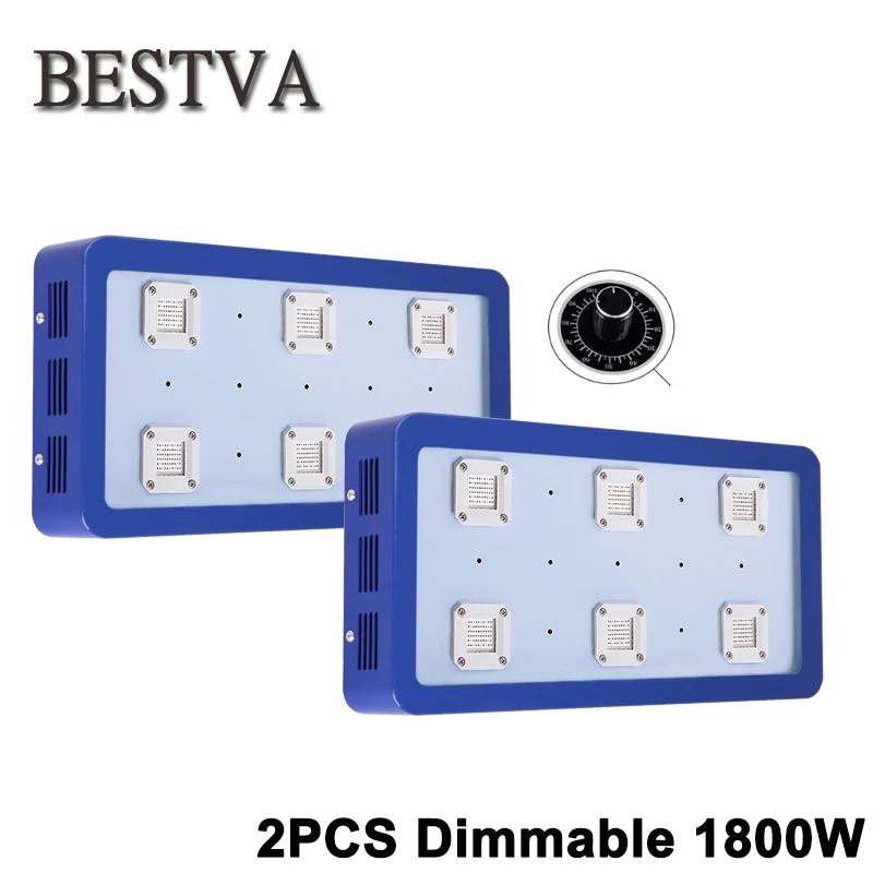 Приглушаемые светодиодные фишки BESTVA 2 шт./лот 1800 Вт X6 cob лампы полного спектра для