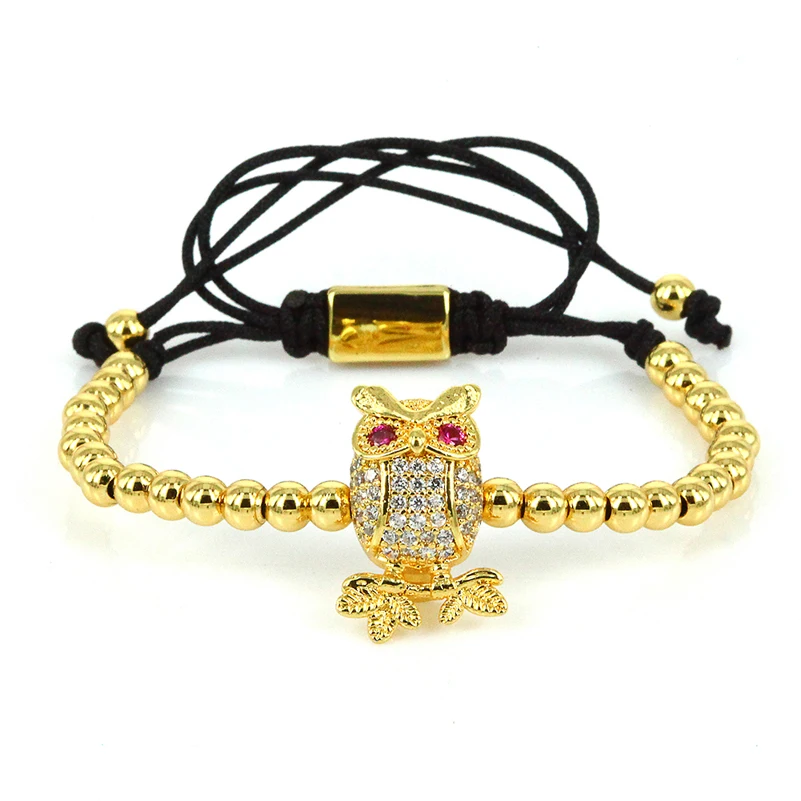 Мужской браслет для макраме Anil Arjandas модный мужской в виде совы с закрепкой белый