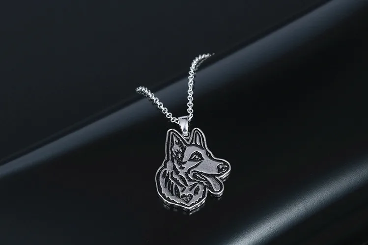Женское ожерелье с подвеской ювелирное изделие в стиле немецкой овчарки отлично