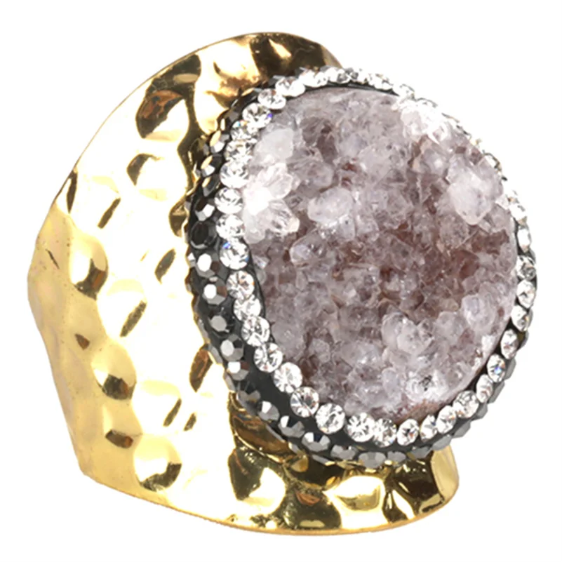 Круглый грубый натуральный тусклый серый druzy drusy полудрагоценный камень