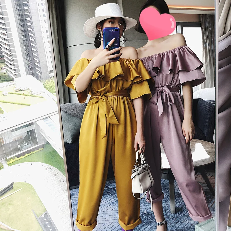 Solid One Word Strapless Lotus Leaf Edge Even Underwear New Pattern Wear Woman Korean High Waist Chalaza Tai Time Pants | Женская одежда