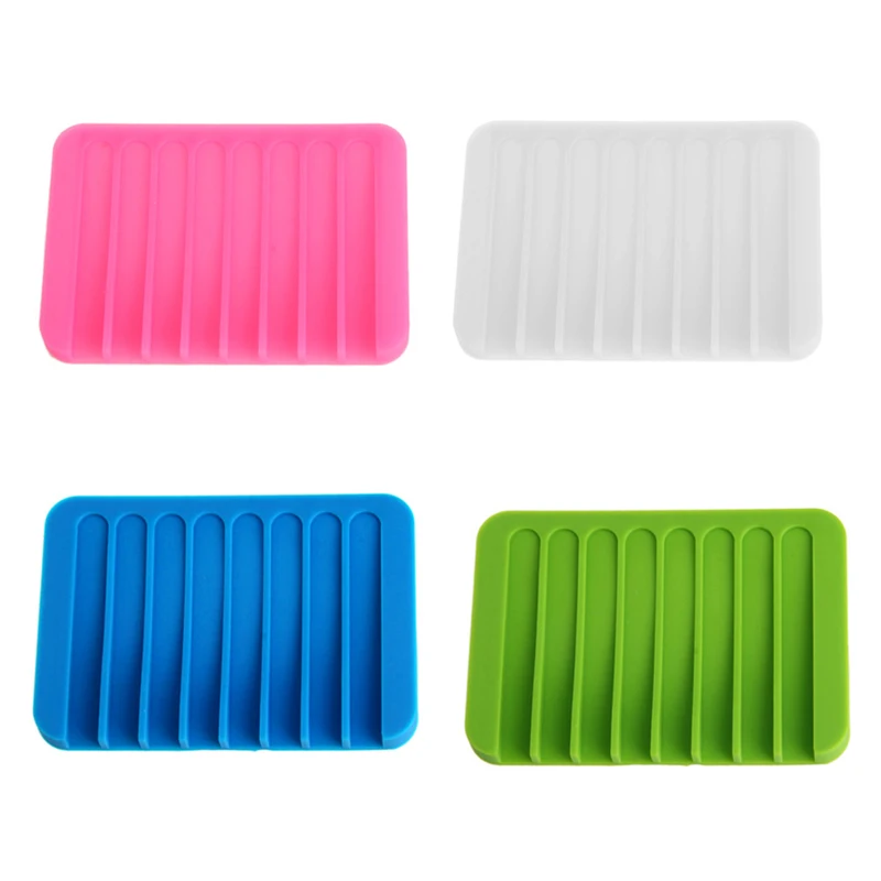 Модный силиконовый гибкий мыльница тарелка ванная комната мыло держатель
