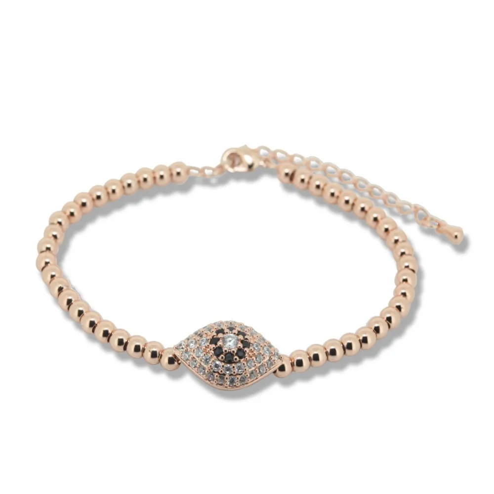 1 шт. новые модные Анил Arjandas браслеты для мужчин Шарм 24K латунные бусины сглаза Spacer