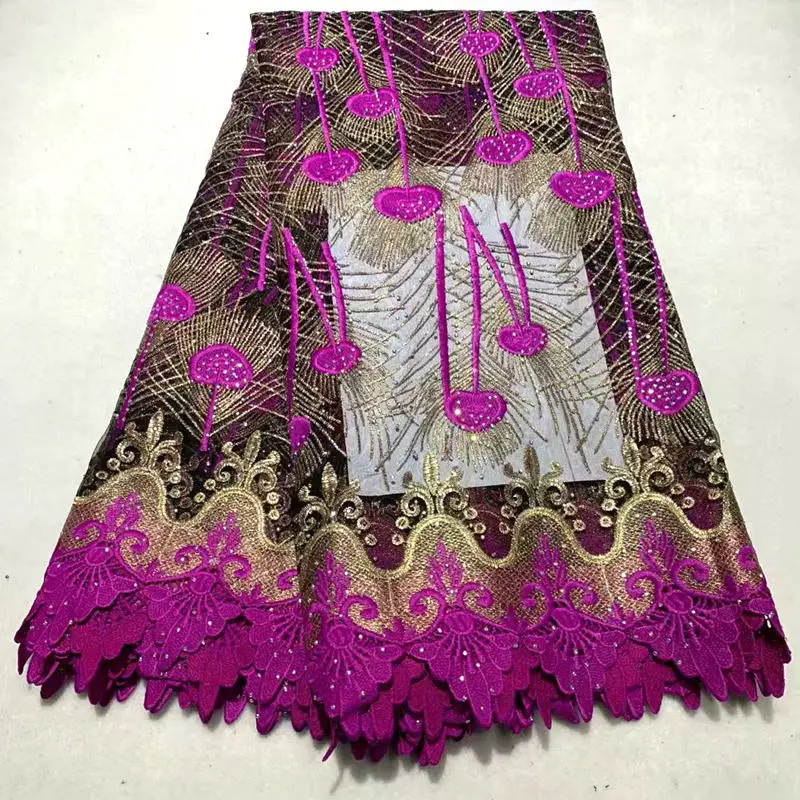 African French Lace Fabric 2018 High Quality With Stones Hot sale Nigerian Guipure For Women dress 5yards QG316 | Дом и сад