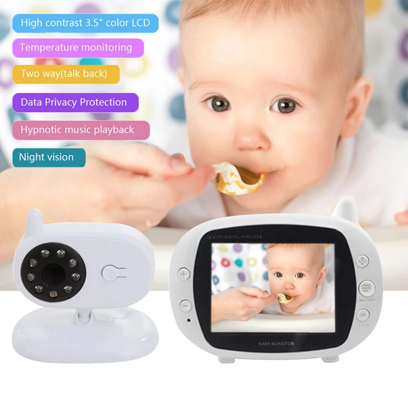 JUNEJOUR видео радионяня беспроводной детский фотоаппарат 3 5 дюймов lcd Sreen baby Sleep