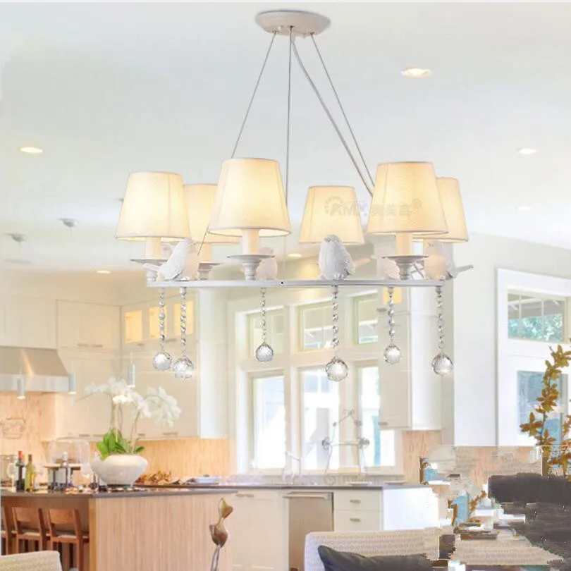 Modern bird Crystal Chandeliers led lamps Living room bedroom Loft White Pendant E14 lustre lighing Chandelier Z15 | Освещение
