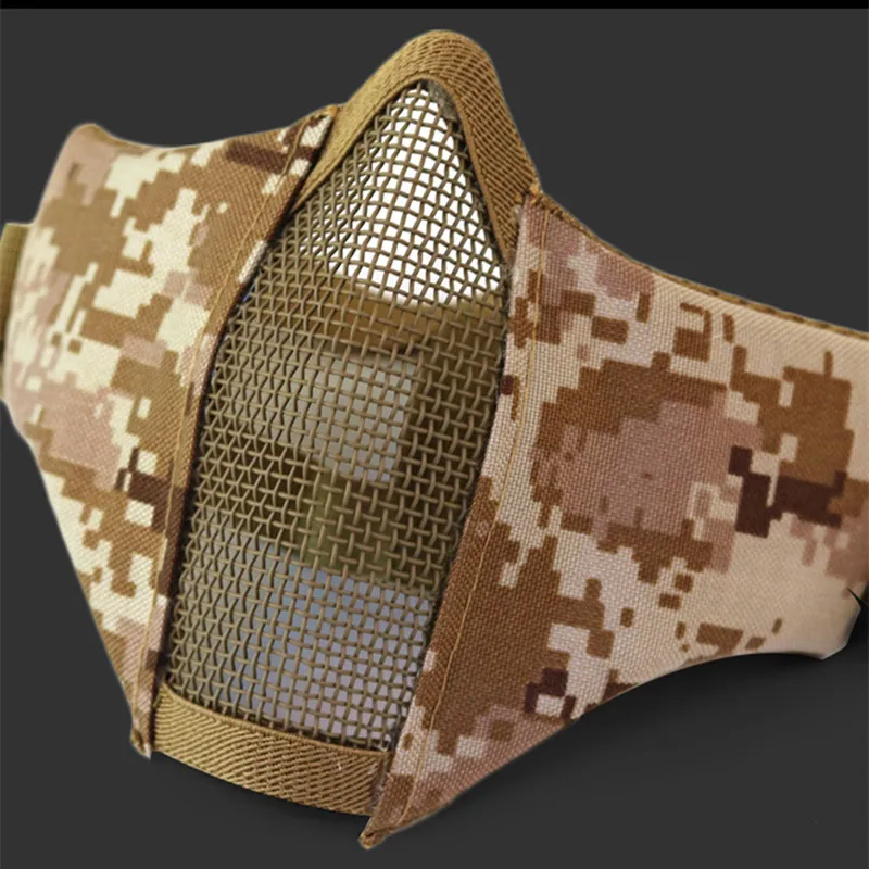 Тактическая Маска CS Wargame металлическая сетка из стальной проволоки дышащая для