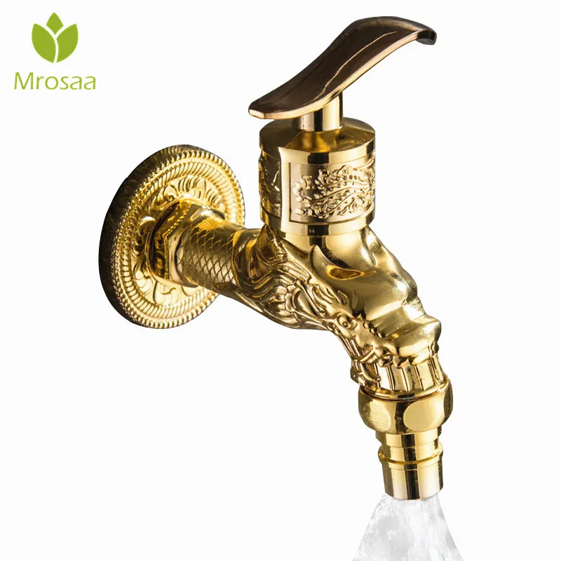 Mrosaa Ванная комната кран Античная Бронзовый дракон резные водопроводной воды