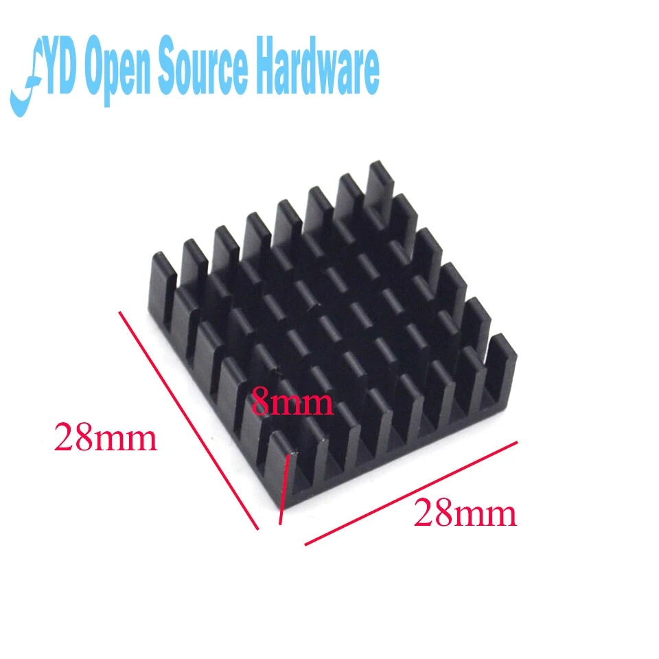 Радиатор высокого качества 28*28*8 мм (черный слот) | Электронные компоненты и