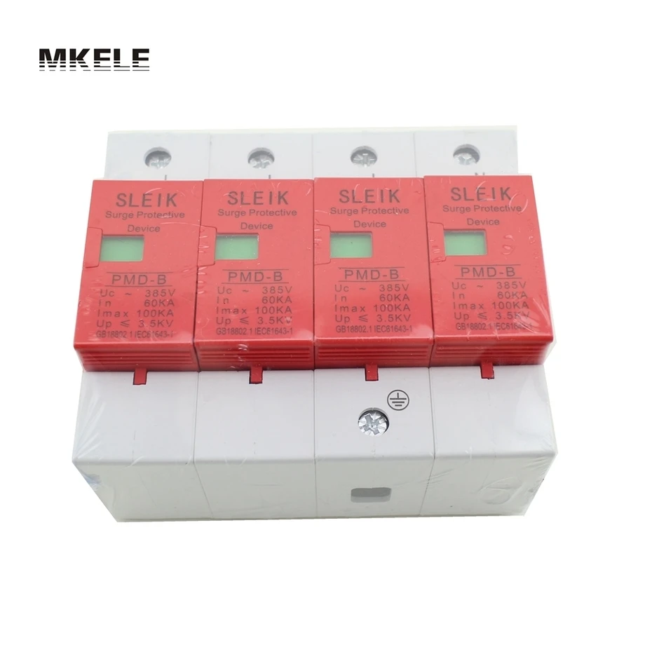 Предохранитель низкого напряжения 420 В переменного тока SPD 4P 60 ка ~ 100 кА |