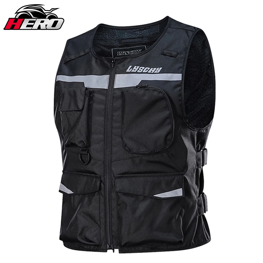 LYSCHY мотоцикл жилет Защитное снаряжение байкерская куртка светоотражающий
