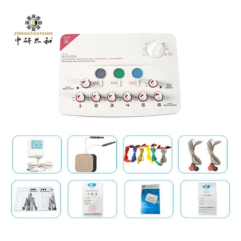 Hwato SDZ-II стимулятор нерва и мышцы 6 Каналы Выход десятки электро прибор для лечения