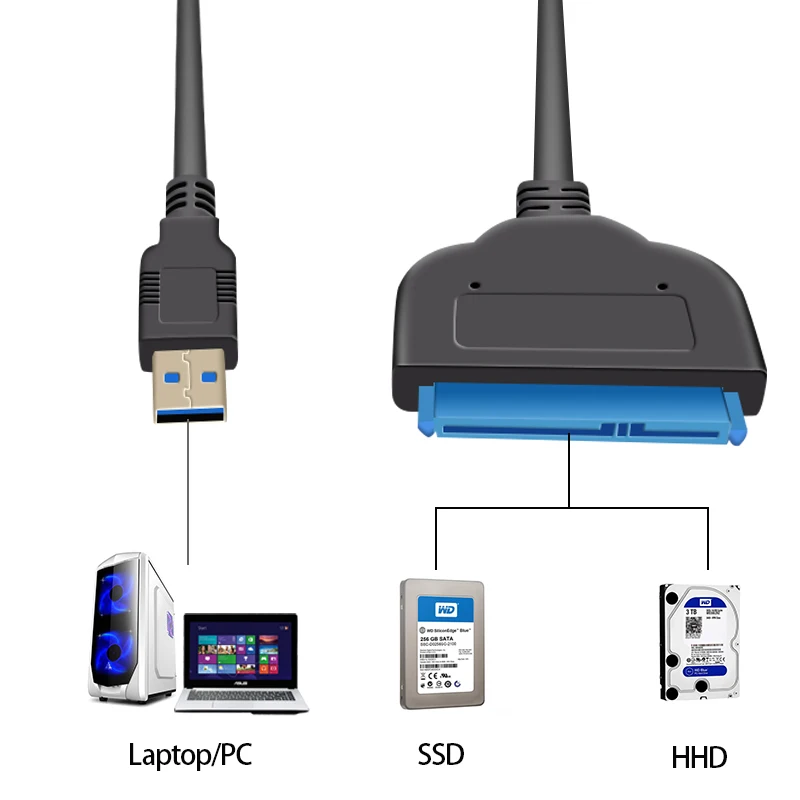 USB 3 0 до 2 5 дюймов SATA III жесткий HD кабель для передачи данных кабель-адаптер W / UASP - к