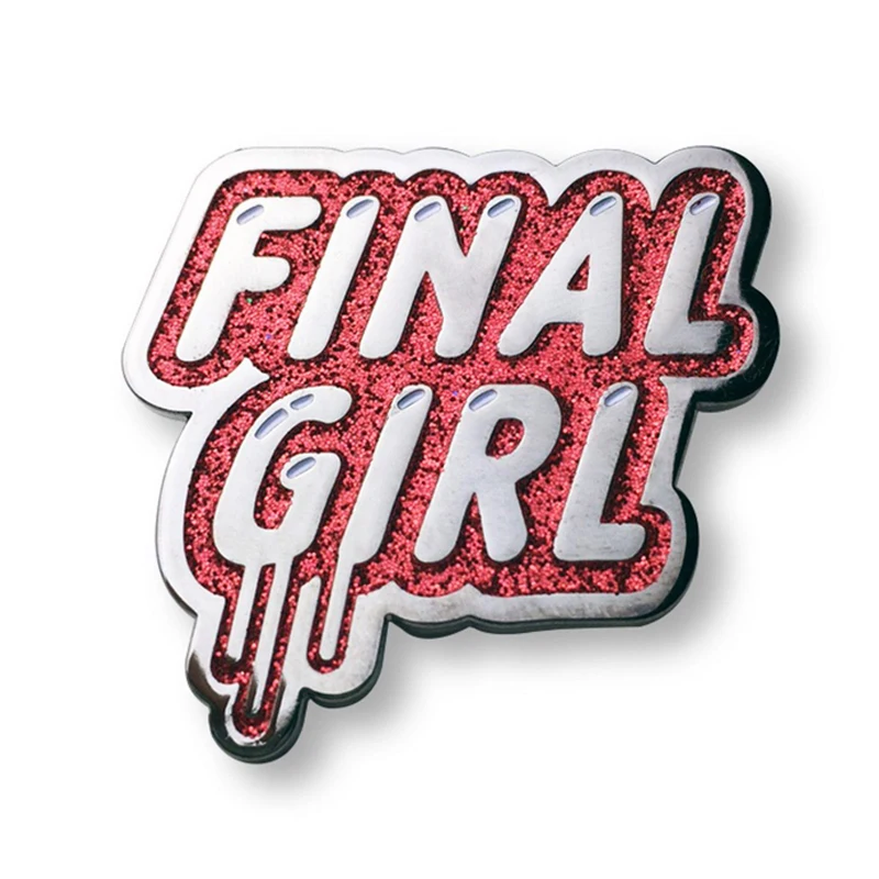 Эмалированная заколка в виде страшного фильма финальная девушка с красными