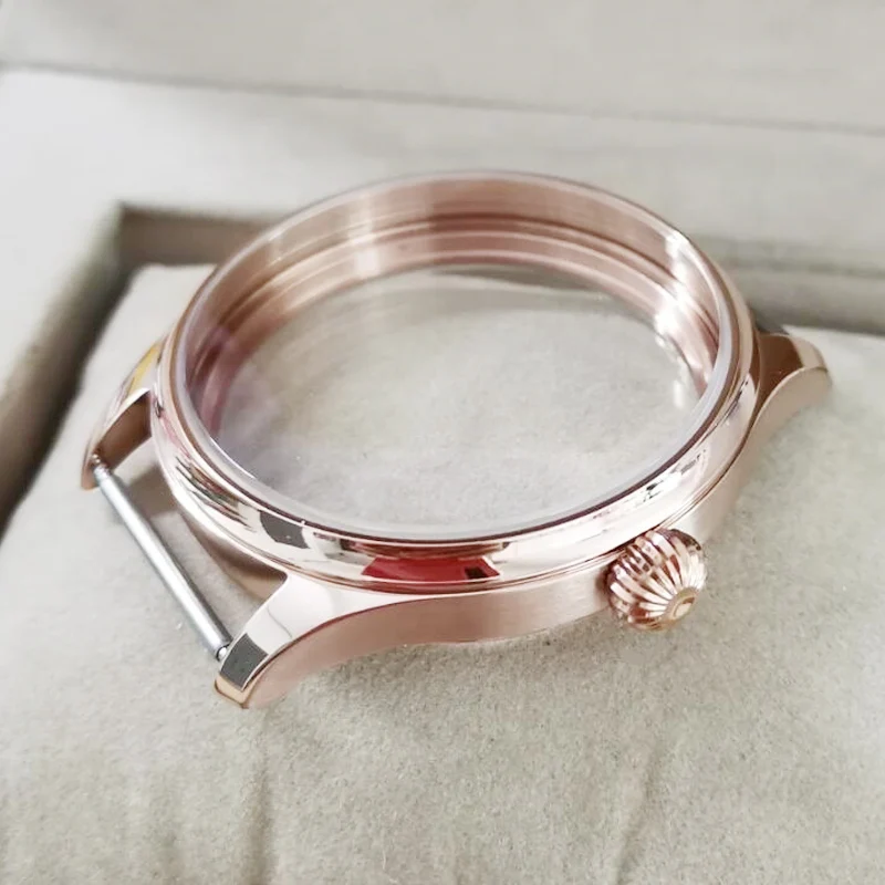 Чехол из нержавеющей стали 316L для часов 44 мм с гальваническим покрытием 18 К