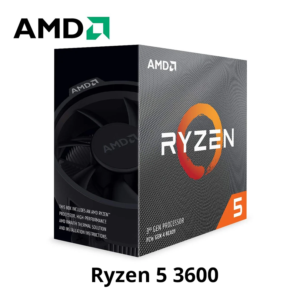 AMD ryzen 5 3600 3 6 ГГц 6-ядерный 12 плотность ткани-65 Вт оригинальный процессор разъем AM4