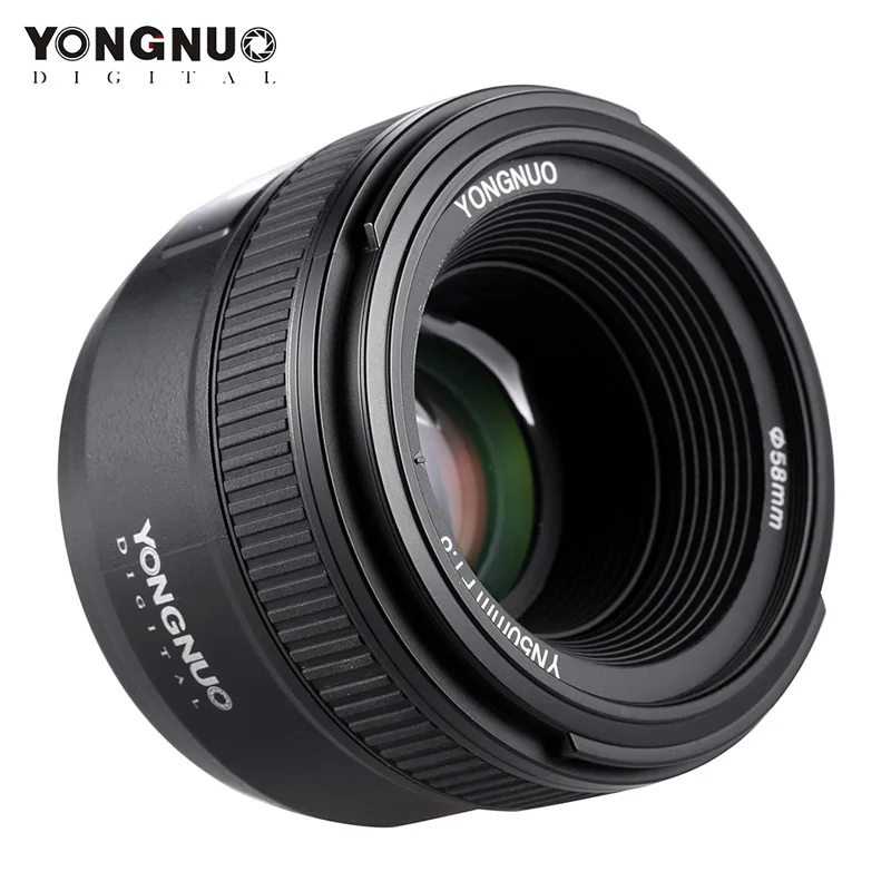Объектив YONGNUO YN50mm F1.8 с большой диафрагмой и автофокусом для Canon Nikon D800 D300 D700 D3200 D3300