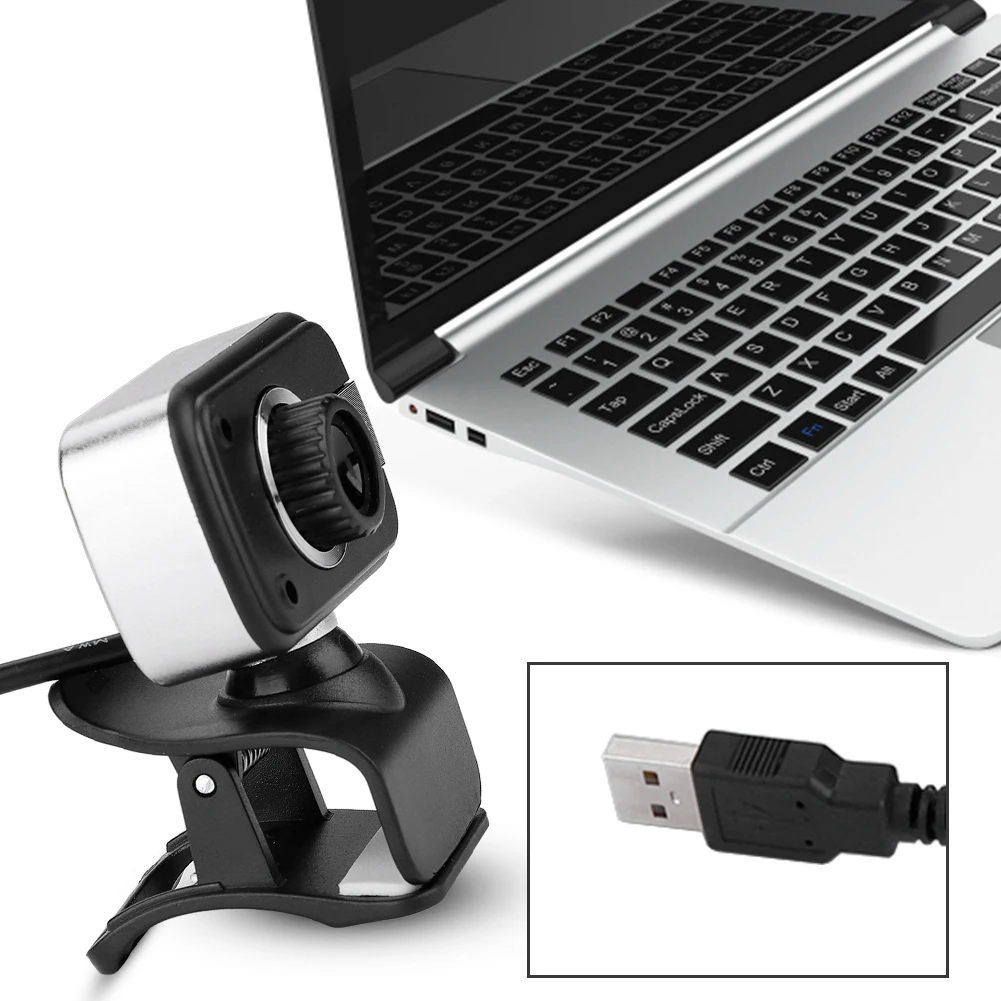 Светодиодные лампы ночного видения USB с микрофоном 12 МП HD веб-камера 360 ° для