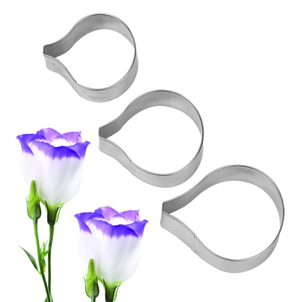 Печенье резак Нержавеющая сталь нож для рубки теста 3 шт./компл. Fondant (сахарная)