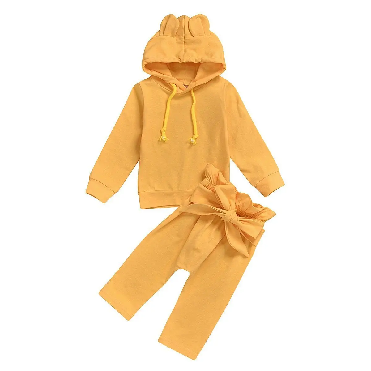 Новинка 2020 года 2 шт./лот хлопковая однотонная одежда с ушами для маленьких