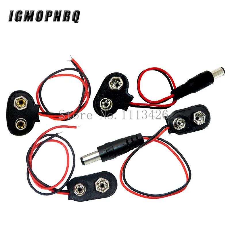 10 шт. кнопочный кабель питания для аккумулятора 9 В постоянного тока застежка