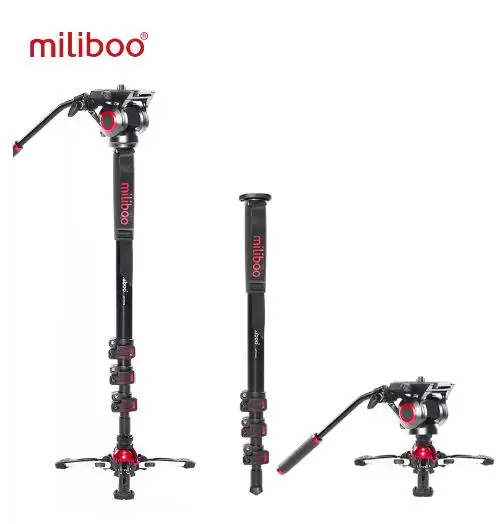 Miliboo MTT705II карбоновый алюминиевый Портативный монопод для камеры с жидкостной