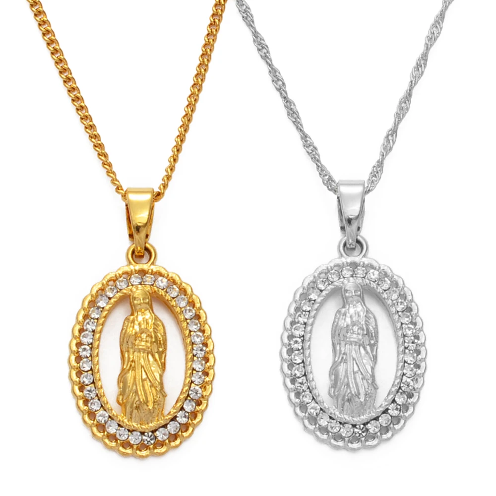 Ожерелье с подвеской Anniyo Дева Мария для женщин и девушек ювелирные изделия