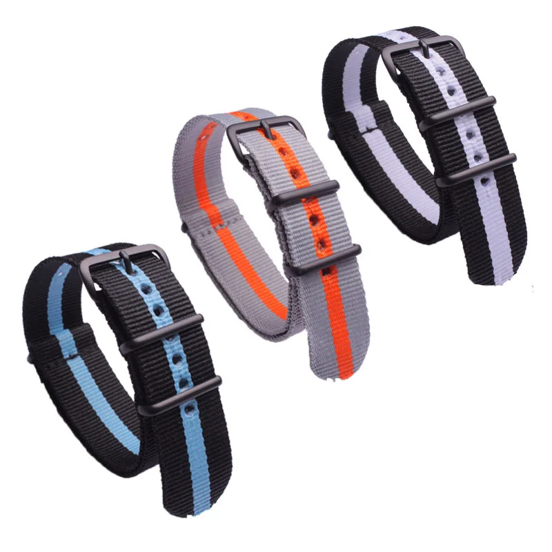 Ремешок кварцевый из нейлоновой ткани для наручных часов спортивный браслет в