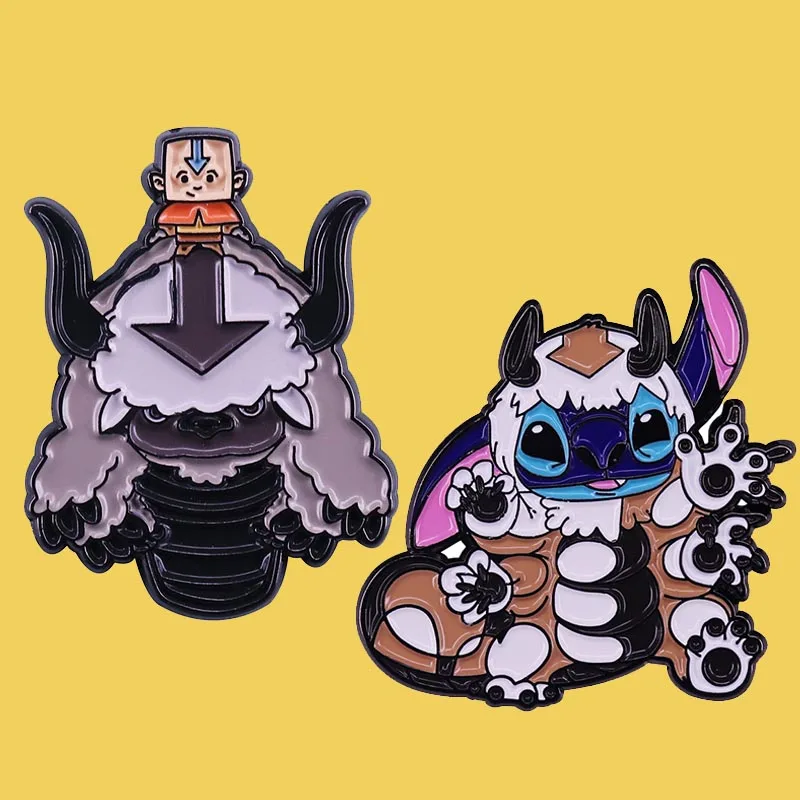 Avatar The Last Airbender Alien Baby Appa Aang брошь заколки эмалированные металлические значки