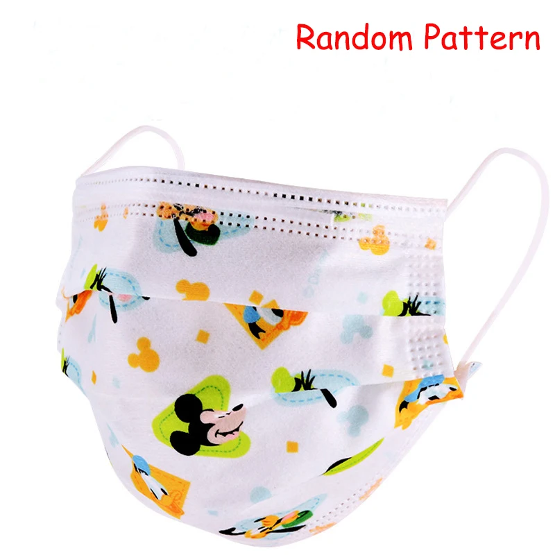 Детские одноразовые маски Диснея трехслойные нетканые для мальчиков мультяшная