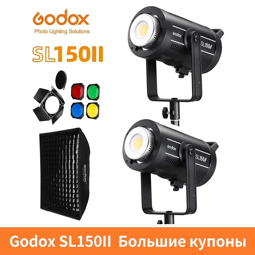 Godox SL150II SL150W II LED светильник 32 канала лампа дневсветильник свет для Canon Sony