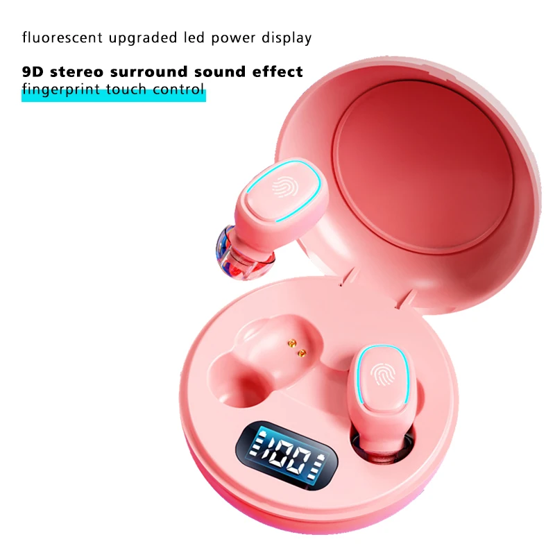 Беспроводная Bluetooth-гарнитура Macaroon бинауральные наушники-вкладыши миниатюрные