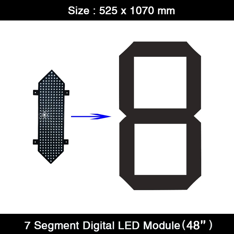 48 &quotдюймов 7-сегментный цифровой Дисплей светодиодный модули для бензин