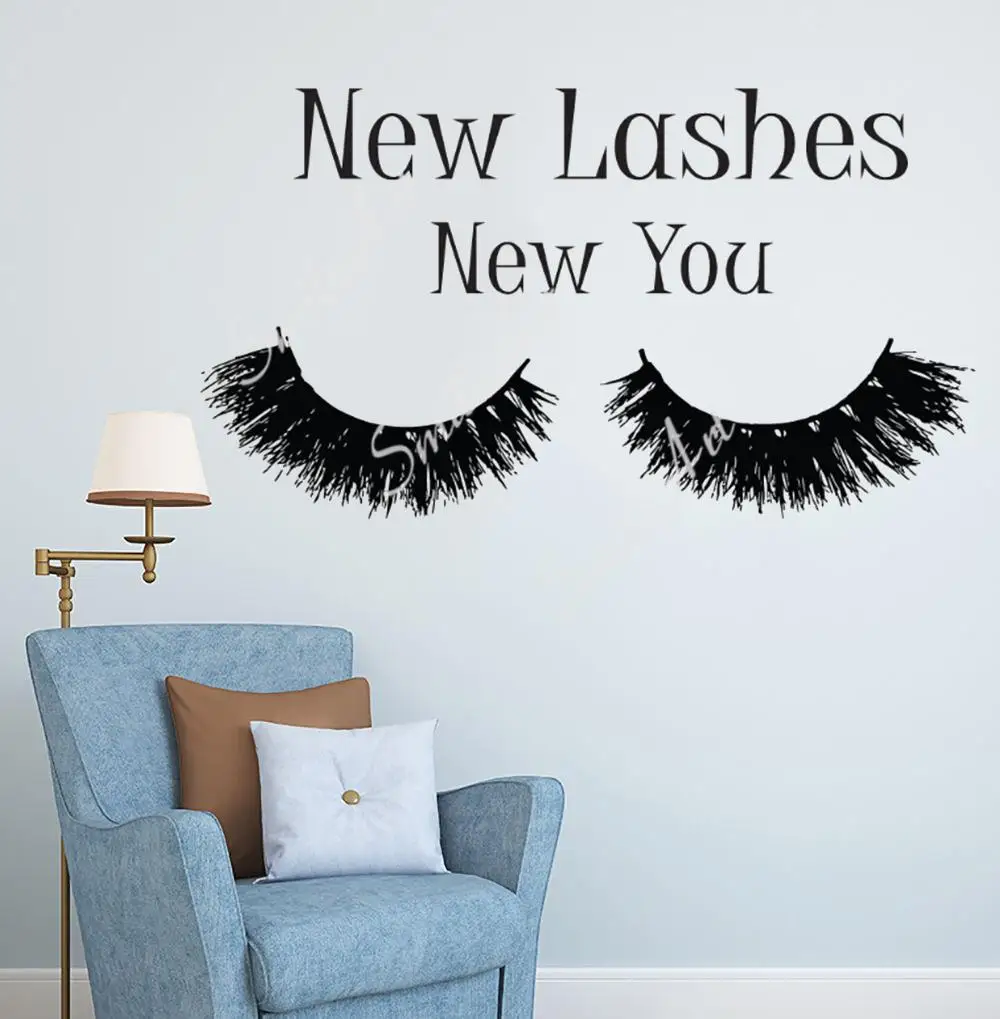 Funny Eye lashes Wall Stickers Decorative Sticker Home Decor For Kids Rooms Decoration Art MURAL Drop Shipping | Дом и сад
