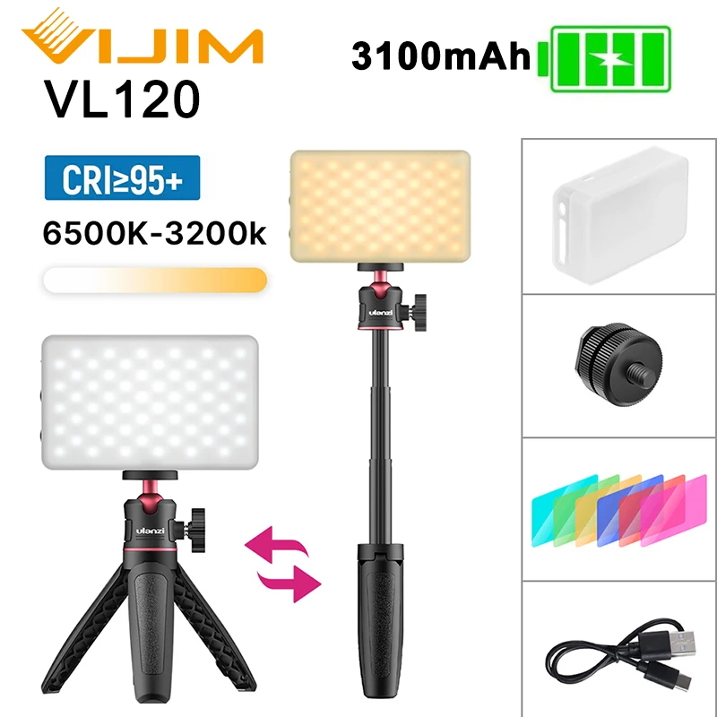Светодиодный видеорегистратор VIJIM VL120 световая светильник для смартфона DSLR SLR Vlog -