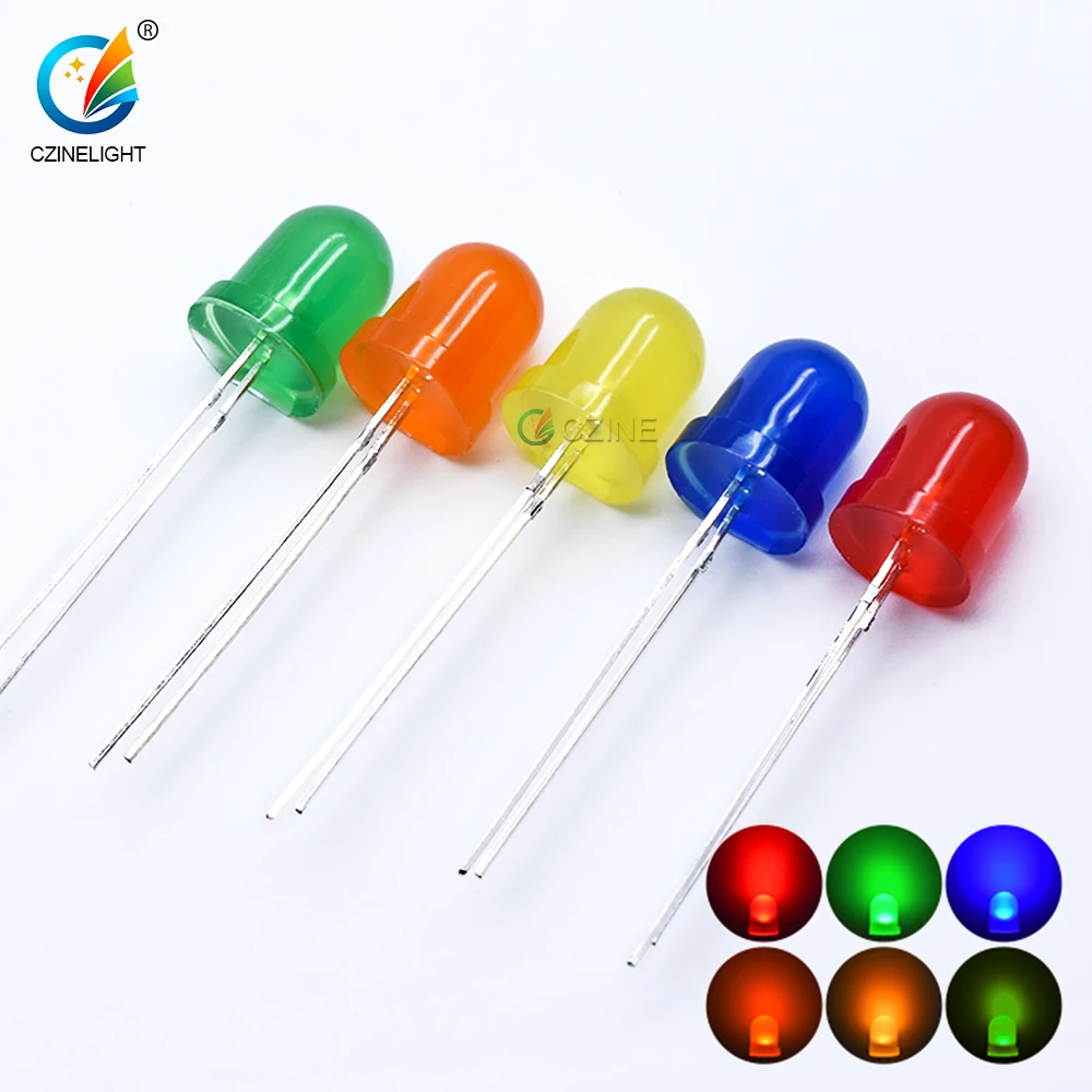 500 шт./пакет Czinelight заводская цена F8 красные синие зеленые желтые оранжевые