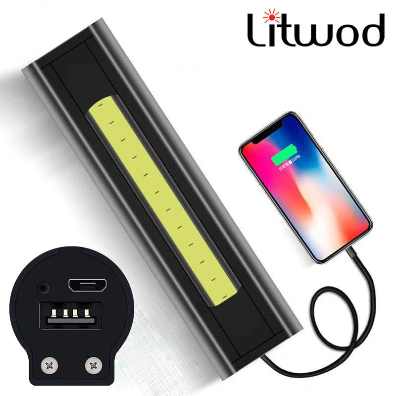 Мощность Банк фонарь для кемпинга Фонари встроенный USB Перезаряжаемые Батарея XP-G