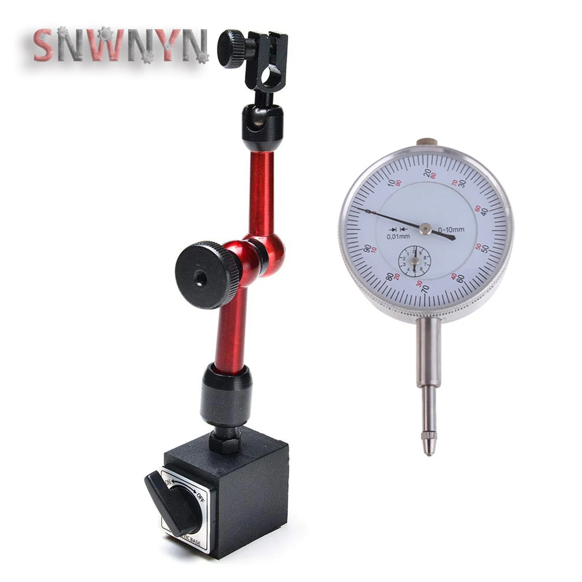 High Quality Mini Universal Magnetic Base Holder Stand 0-0.08/10mm Dial Test Indicator for Equipment Calibration | Инструменты