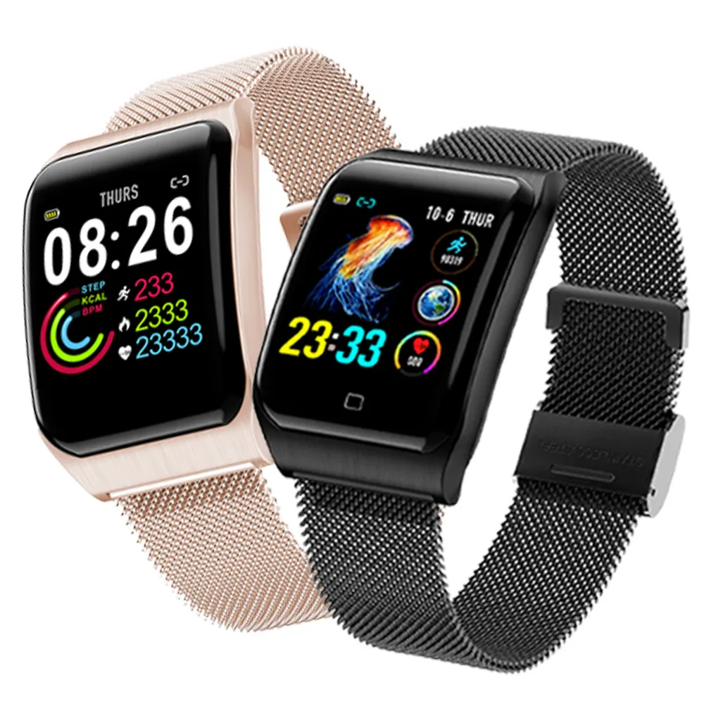 Шагомер часы пульсометр отслеживание сна водонепроницаемые многоязычный