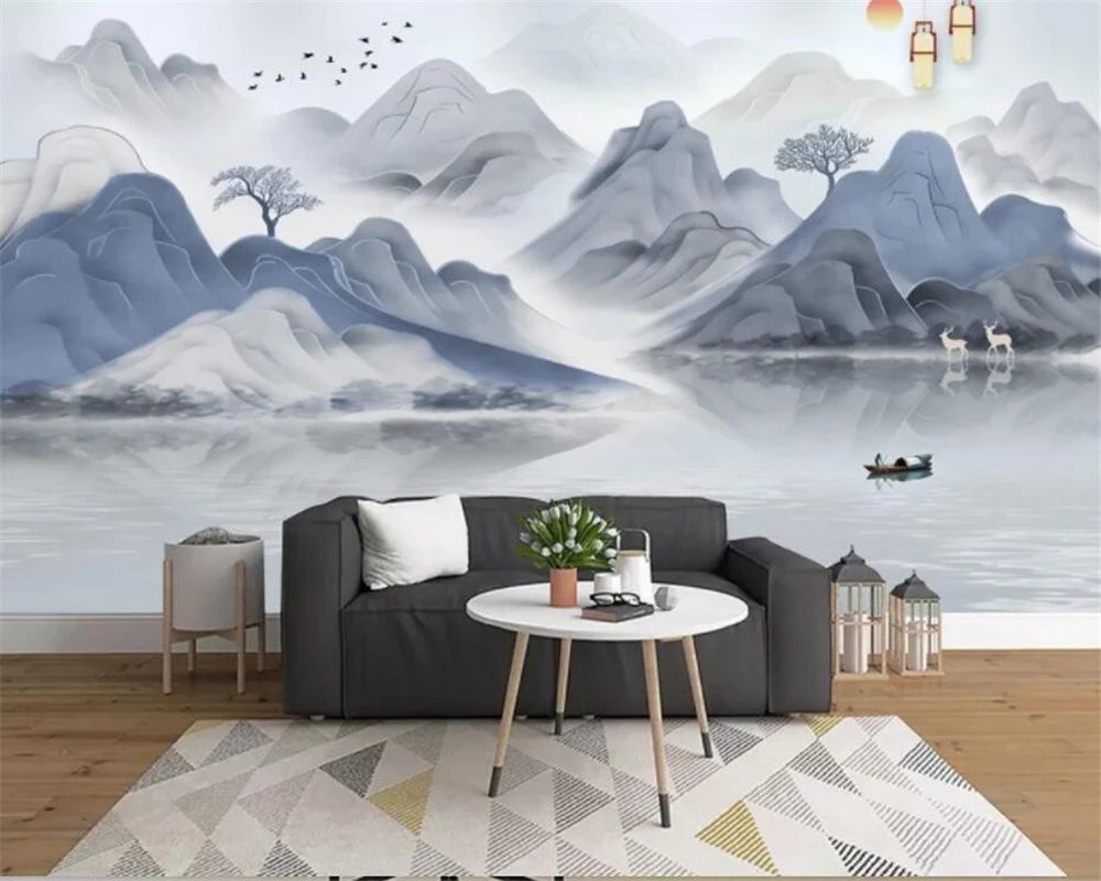 3d обои beibehang современный атмосферный пейзаж Золотой