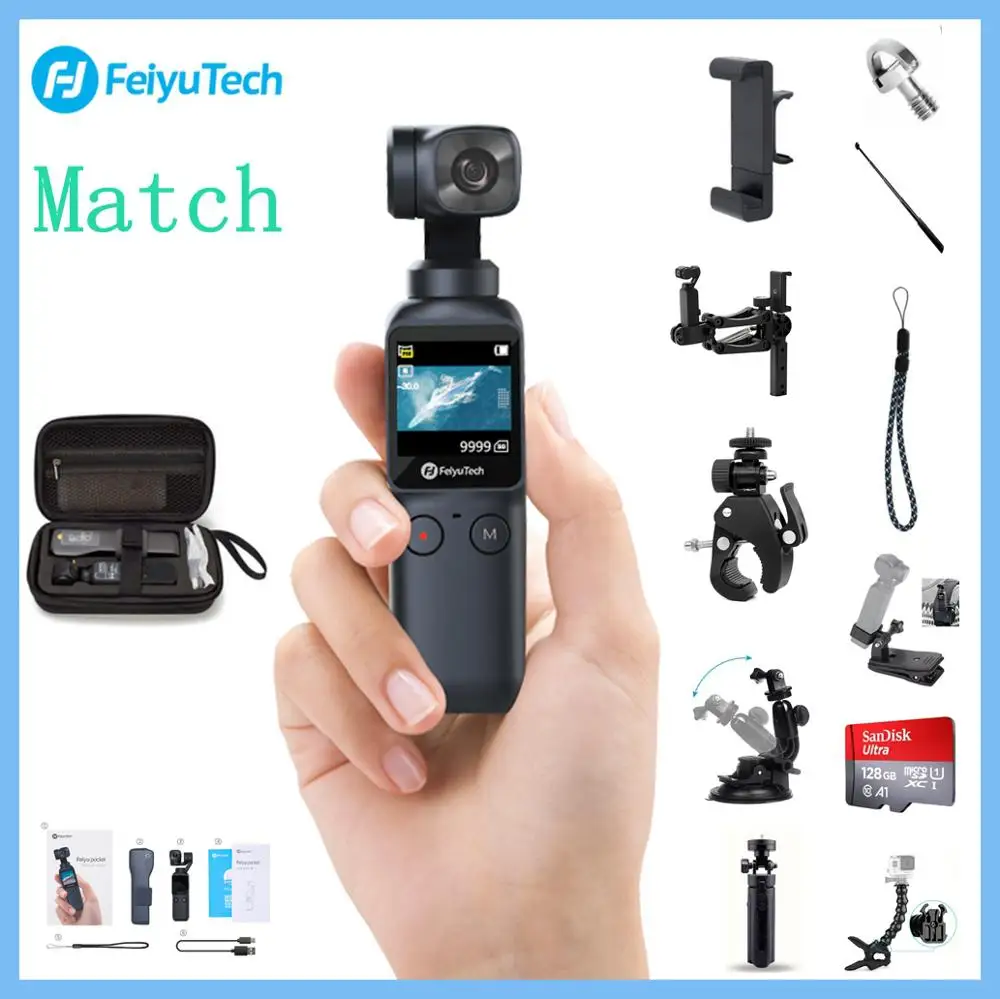 Карманная камера Feiyu Feiyutech 3-осевой стабилизатор 4K HD со встроенным Wi-Fi