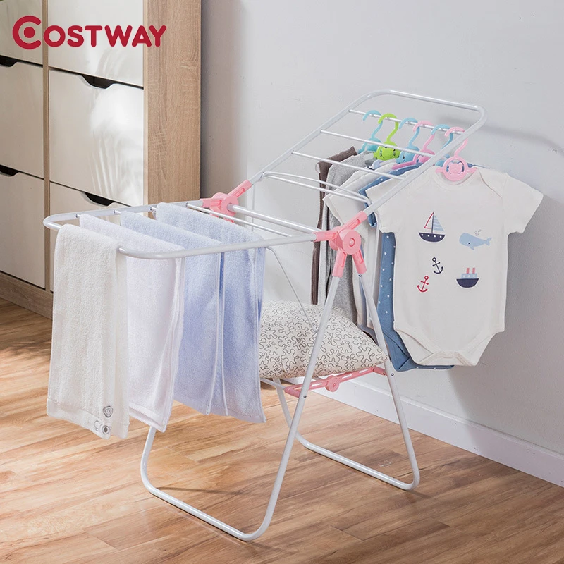 COSTWAY Clothes Hanger Coat Rack Floor Storage Wardrobe Clothing Drying Racks porte manteau kledingrek perchero de pie |
