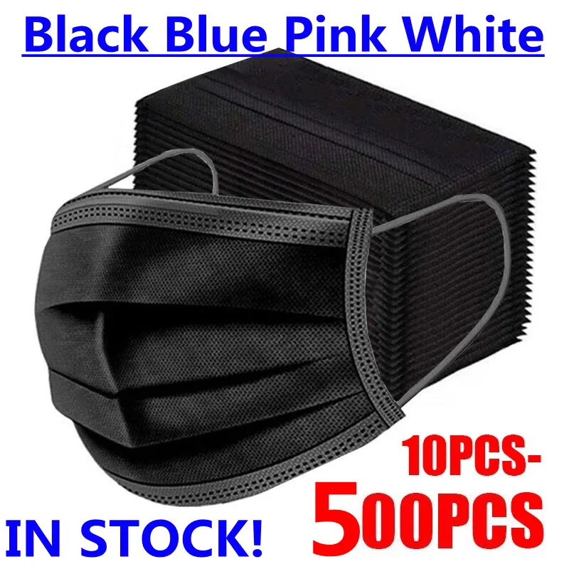 Маска одноразовая трехслойная для лица 10-500 шт. | Красота и здоровье