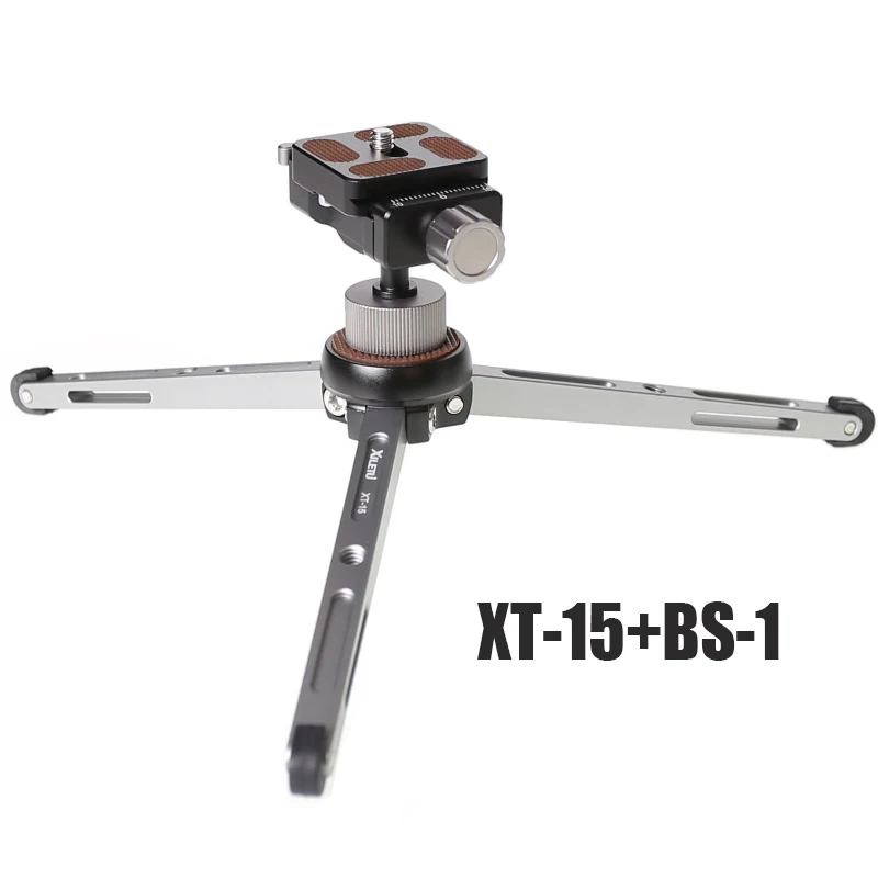 XILETU XT-15 + BS-1 Настольный мини штатив легкая камера подставка для телефона