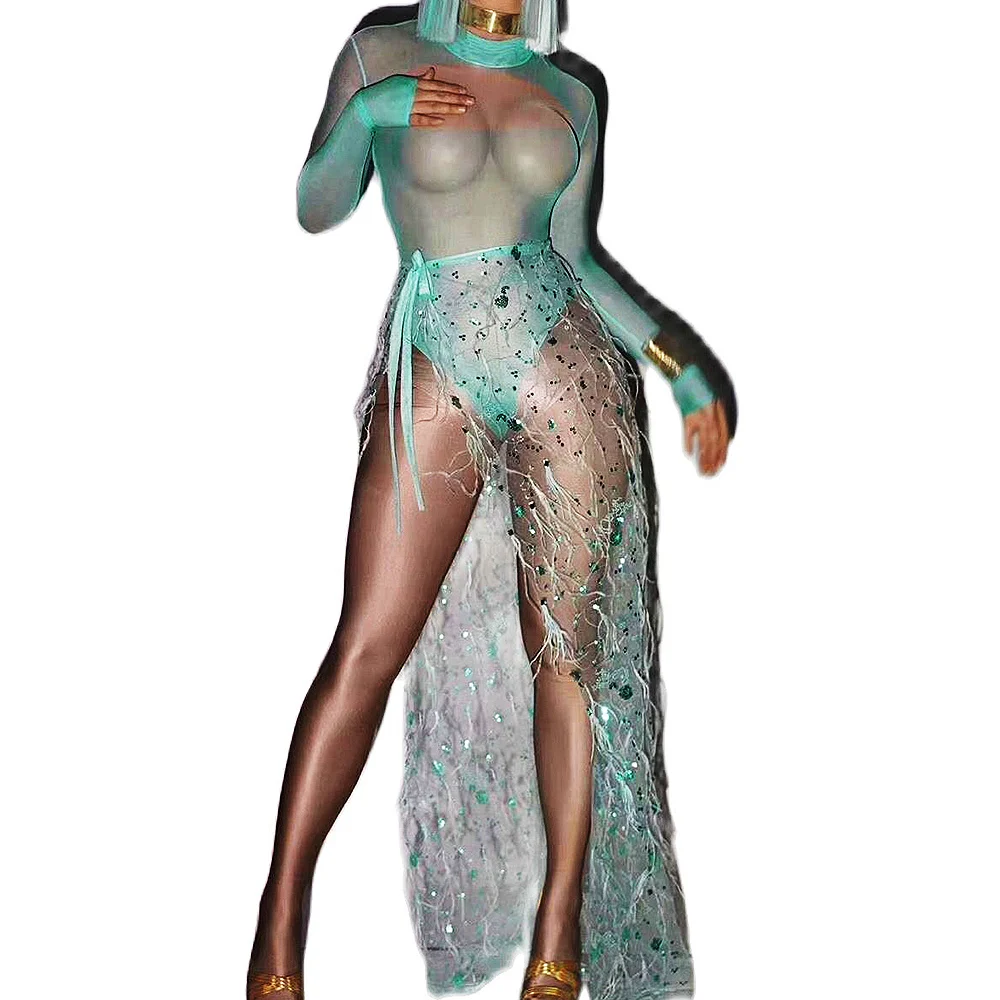 Длинные платья с длинными рукавами сеткой перспективное женские боди кисточкой