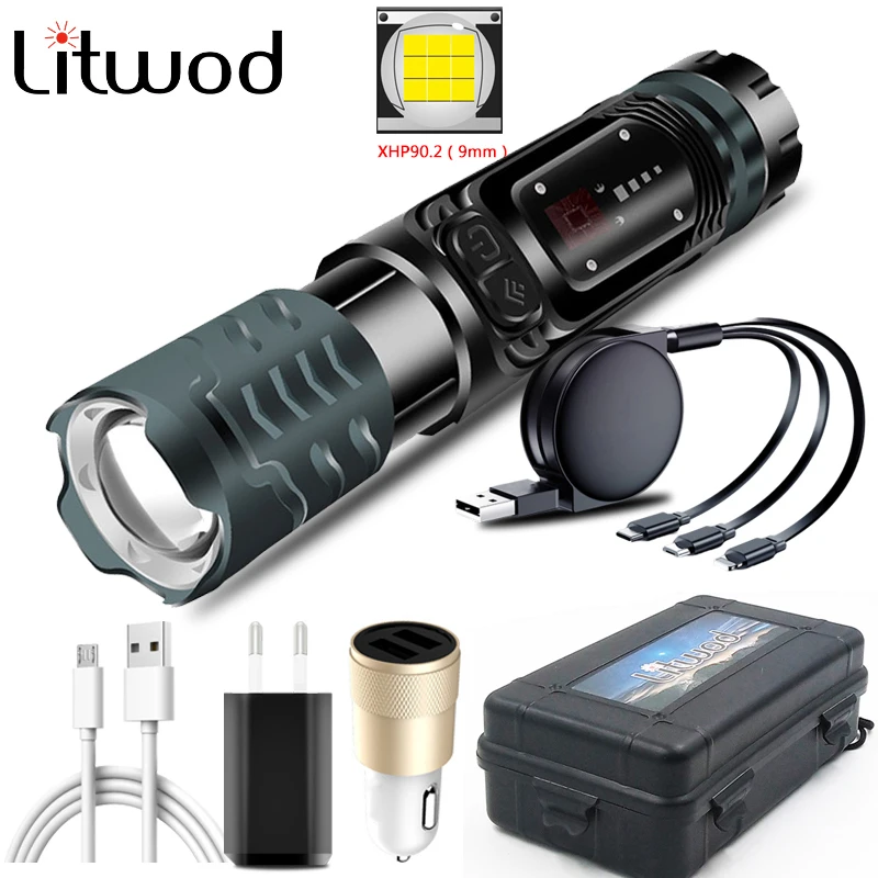 XHP100 9-core COB Высокое качество светодиодный фонарик USB Перезаряжаемые Powerbank 18650 26650